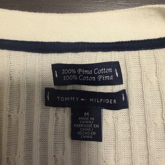 Tommy Hilfiger Women’s Long Sleeve Cable Knit Button Down Cardigan Sweater Sz M - Picture 6 of 7